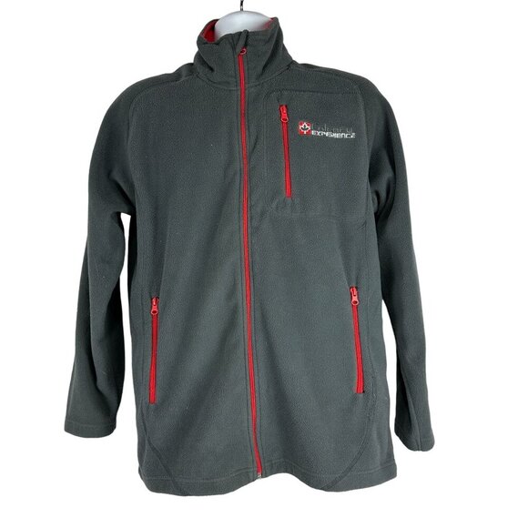 Calgary Experience Mens Fleece Full Zip Jacket Size M Gray - Picture 1 of 6
